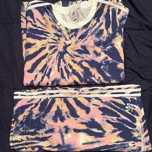 Brand NWT Adidas 3 Stripe Short Set